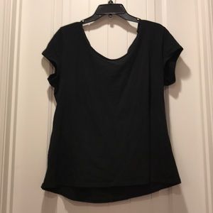 Two Black tops and one Hanes V-Neck Tee